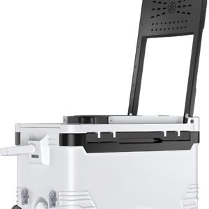 Tool Box, Fishing Gear Box, Fishing Box, Thickened Sit-on Multifunctional Storage Box with Foldable Backrest