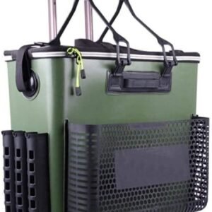 Fishing Tackle Box, Double-shoulder Fishing Bucket, Multi-functional Foldable Bait Box, Suitable for Sea Fishing and  Fishing