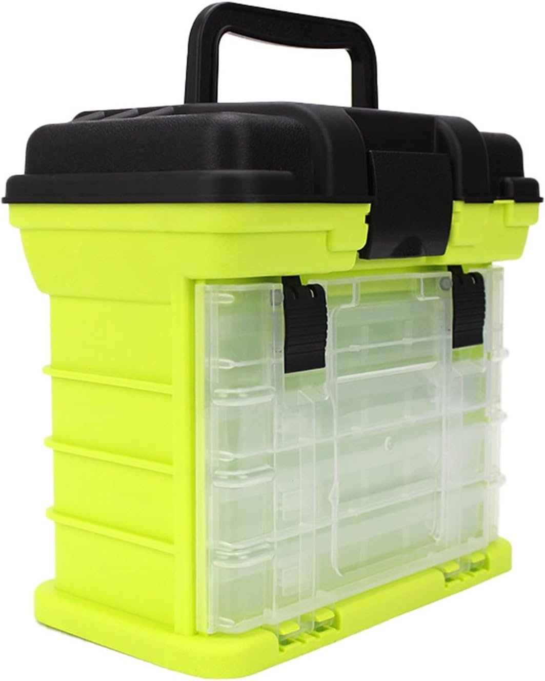 4 Layer Fishing Tackle Box Fishing Bait Lure Storage Fish Gear Container Box PP+ABS Plastic Handle Fish Fishing Lines Case