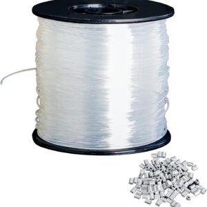 Clear Fishing Wire, 656FT Monofilament Fishing Line, Strong Invisible Nylon Thread for Hanging Christmas Ornaments, Picture, Beading Sewing, Jewelry Making and Crafts(0.8mm)