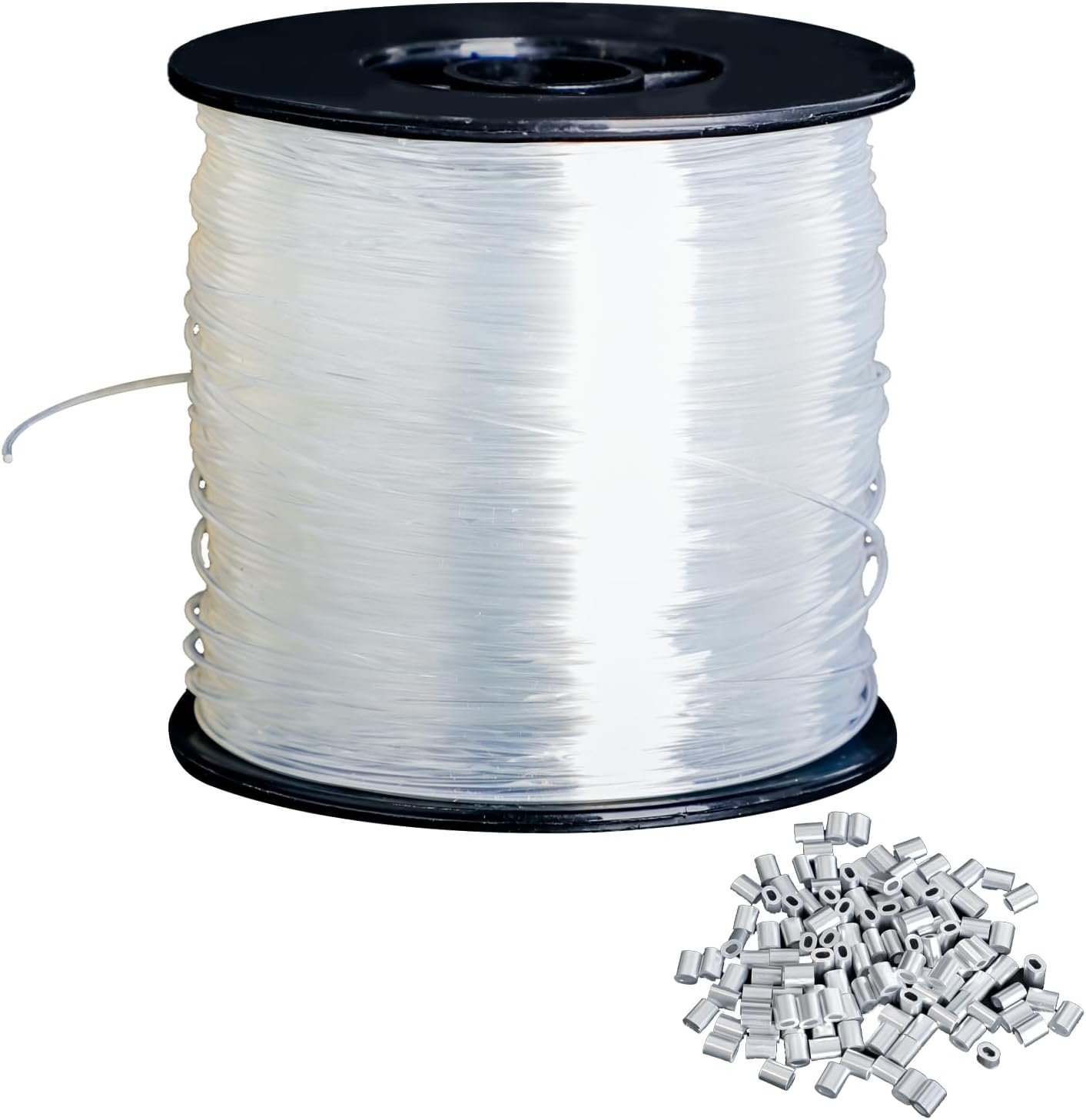 Clear Fishing Wire, 656FT Monofilament Fishing Line, Strong Invisible Nylon Thread for Hanging Christmas Ornaments, Picture, Beading Sewing, Jewelry Making and Crafts(0.8mm)