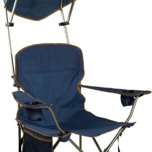 High and Wide Folding Camp Tilt UV Sun Protection Canopy Chair