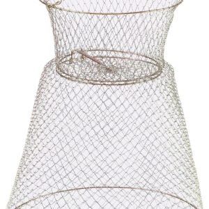 Rustproof Fish Basket Collapsible Floating Galvanized Steel Wire Fish Net Cage for Dock