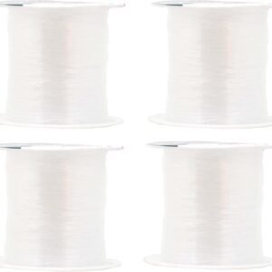 0.3mm Nylon Invisible Thread for Sewing Quilting - Fishing Line Monofilament Transparent Thread for Wigs Beading - 306 Yds Clear String for Hanging Decorations