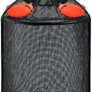 Extra Large Foldable Floating Fish Basket for Live Caught Fish, Collapsible Mesh Bait n, Portable Kayak Fishing Live Well, Heavy Duty Coated Fishing Net Cage